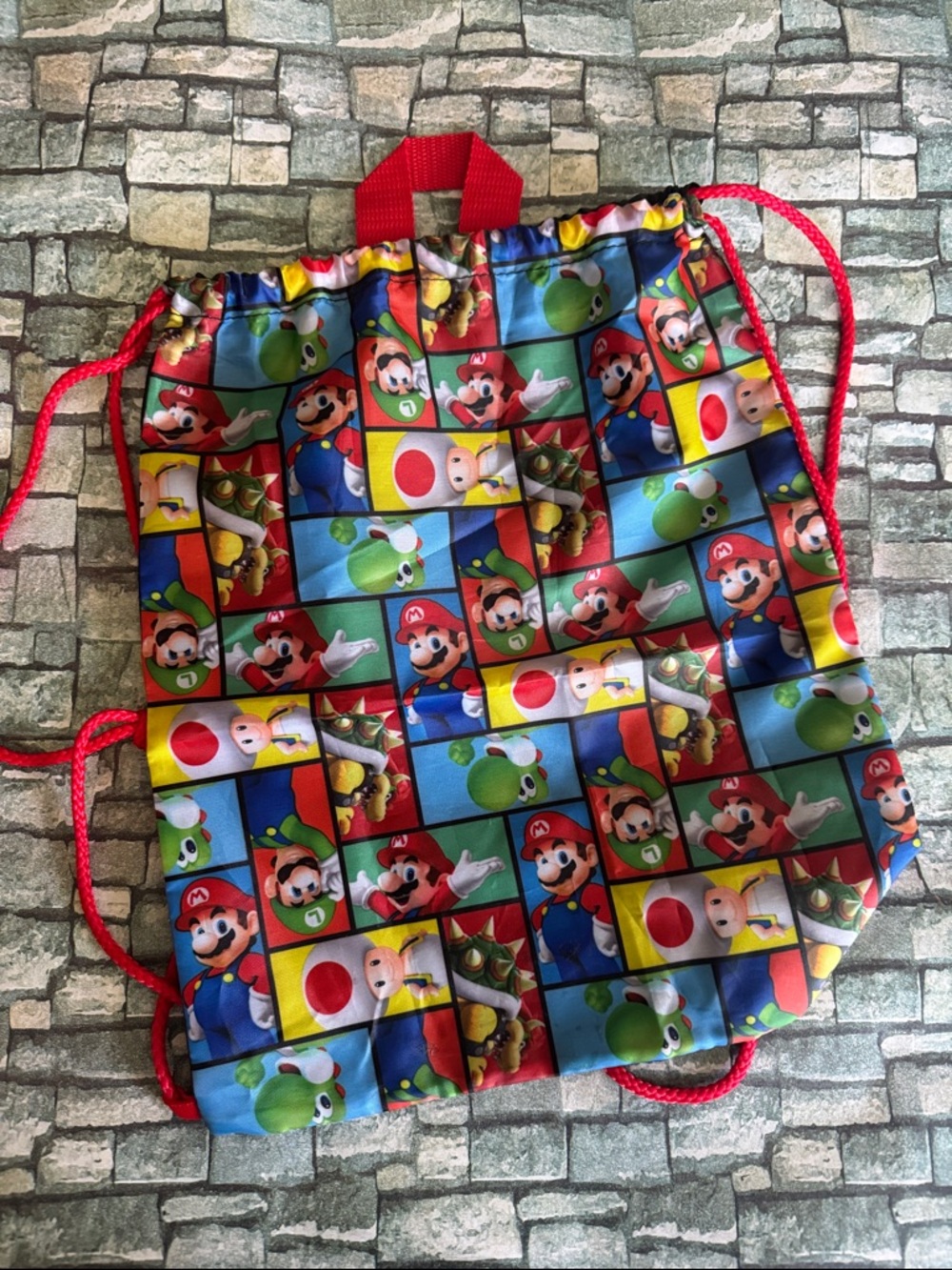 Super Mario Drawstring Bag
